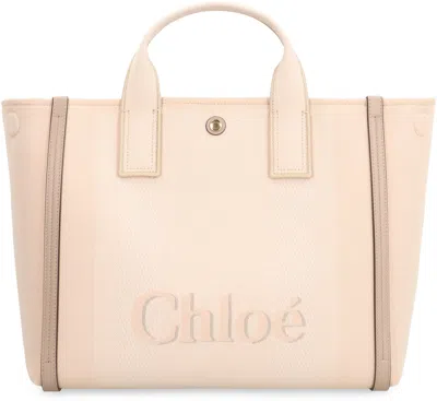 Chloé Tote Bag With Shoulder Strap And Top Handles In White