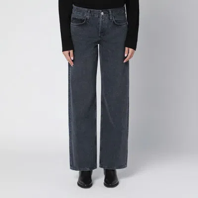Agolde Washed Straight-leg Jeans In Gray