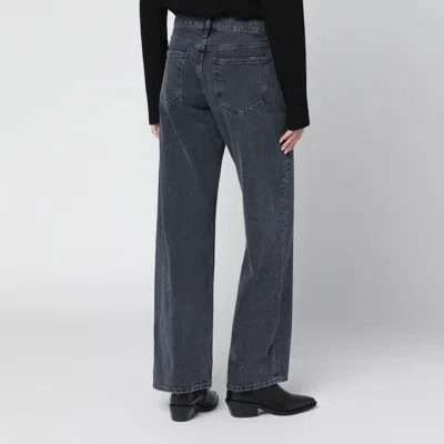 Agolde Washed Straight-leg Jeans In Gray