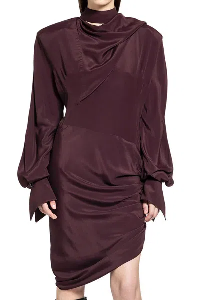 Mugler Dresses In Burgundy