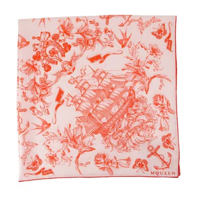 Alexander Mcqueen Fo Sailor Tattoo Scarf In Neutral