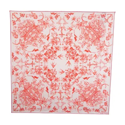 Alexander Mcqueen Fo Sailor Tattoo Scarf In Neutral