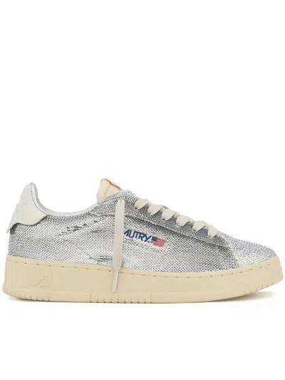Autry "dallas Low Sparkling" Sneaker In Gray