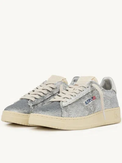 Autry "dallas Low Sparkling" Sneaker In Gray