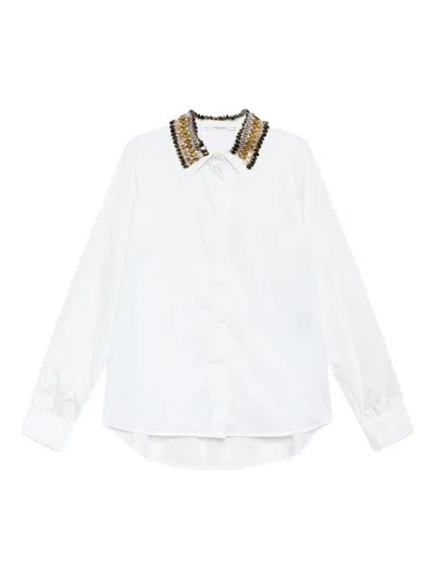 Maliparmi Embellished-collar Shirt In White