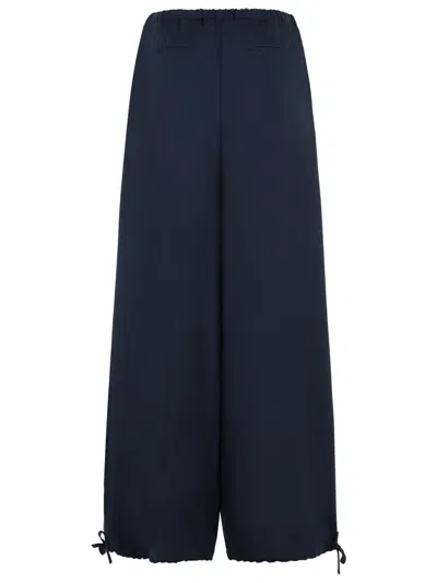 Marni Blue Virgin Wool Trousers In Blue