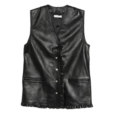 Niccolò Pasqualetti Lea Gala Leather Gilet In Black