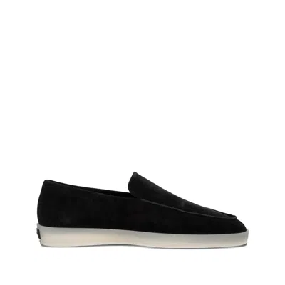 Fear Of God Suede Loafers With Rubber Sole And Round Toe In Black