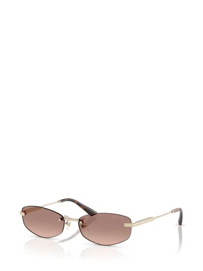 Jimmy Choo Geometric Frame Sunglasses In Gold