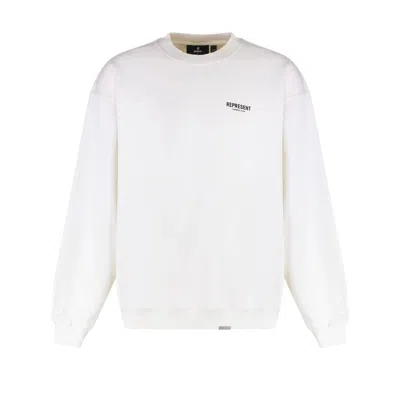 Represent Cotton Crew-neck Sweatshirt In White