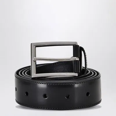Church's Buckled Leather Belt In Black