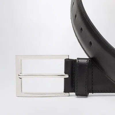 Church's Buckled Leather Belt In Black
