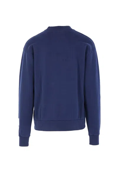 Cherry World Chalva Logo Crew-neck Sweatshirt In Blue