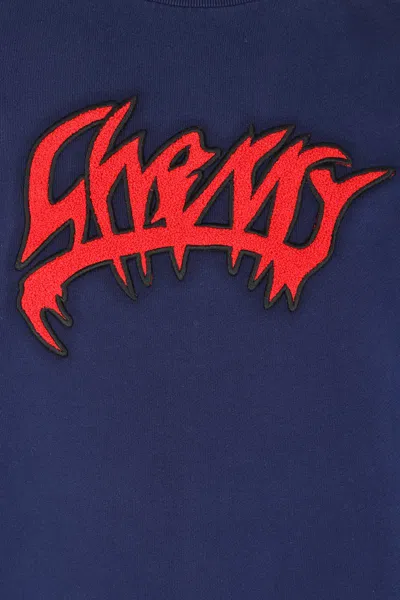 Cherry World Chalva Logo Crew-neck Sweatshirt In Blue