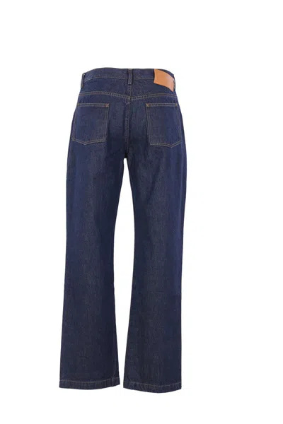 Cherry World Embroidered Jeans In Blue