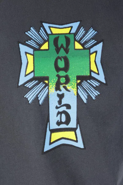 Cherry World Graphic-print T-shirt In Gray