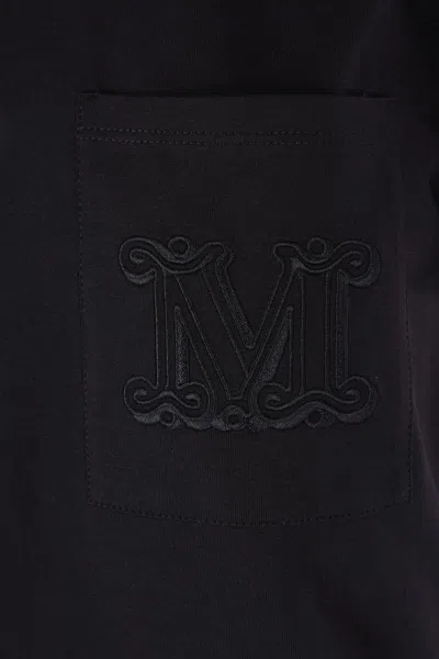 Max Mara Logo T-shirt In Black