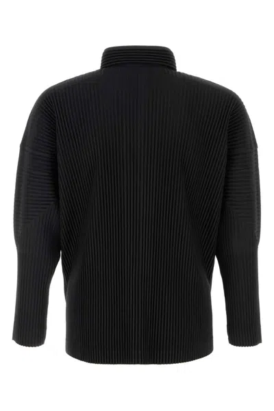 Issey Miyake Camicia In Poliestere Nero Uomo In Black