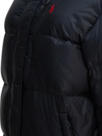 Polo Ralph Lauren Water-repellent Quilted Down Jacket With Detachable Hood Clothing In Black