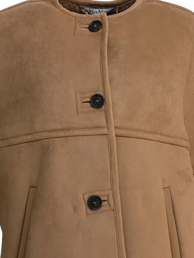 Max Mara Cape In Camel Jackets And Coats Brown In Brown