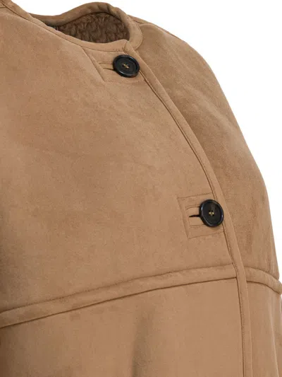 Max Mara Cape In Camel Jackets And Coats Brown In Brown