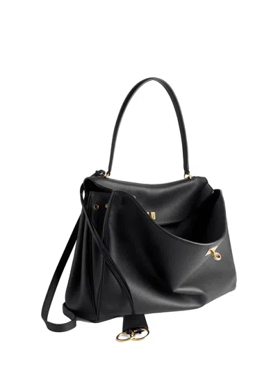Balenciaga Rodeo Medium Smooth Leather Hand Bags In Black