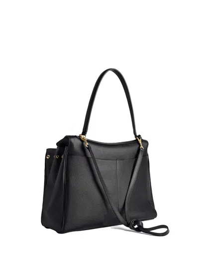 Balenciaga Rodeo Medium Smooth Leather Hand Bags In Black