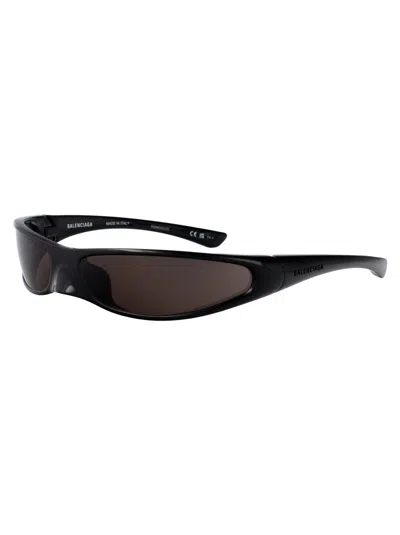 Balenciaga Black-black-grey Bio Injection Sunglasses In Black