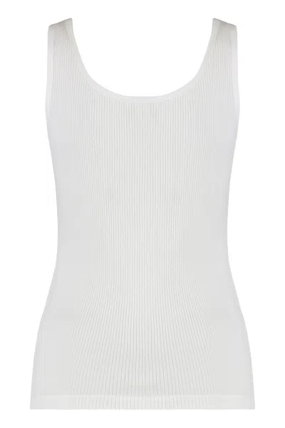 Chloé Ribbed Tank Top In White