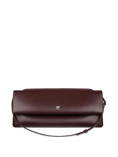 Courrèges Courregès Clutch Bag With Flap In Brown