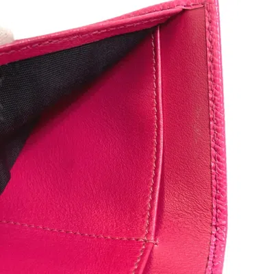 Pre-owned Dolce & Gabbana Pink Leather Wallet (tri-fold) ()