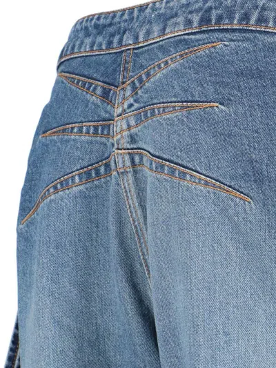 Alaïa Alaia Blue Rounded Jeans In Blue