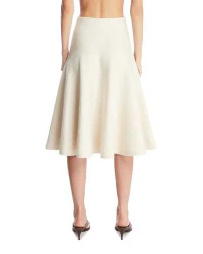 Alaïa Alaia Flared Cashmere Knit Skirt In Neutral