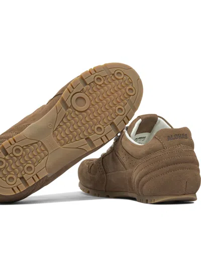 Alohas Tb.56 Suede Cream Leather Sneakers In Multi