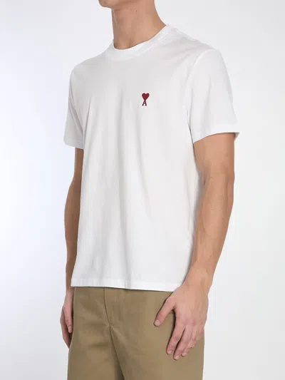 Ami Alexandre Mattiussi Ami Paris Tshirt Con Logo In White