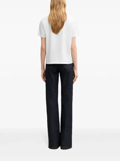 Ami Alexandre Mattiussi Ami Paris Tshirt Con Logo In White