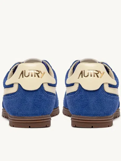 Autry Windspin Blue Leather Sneakers In Blue