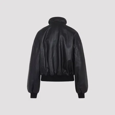 Balenciaga High Collar Long Sleeve Jacket In Black