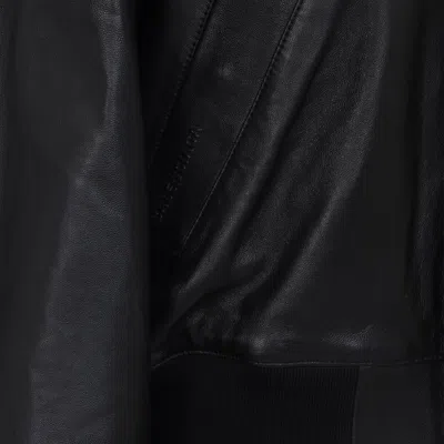 Balenciaga High Collar Long Sleeve Jacket In Black
