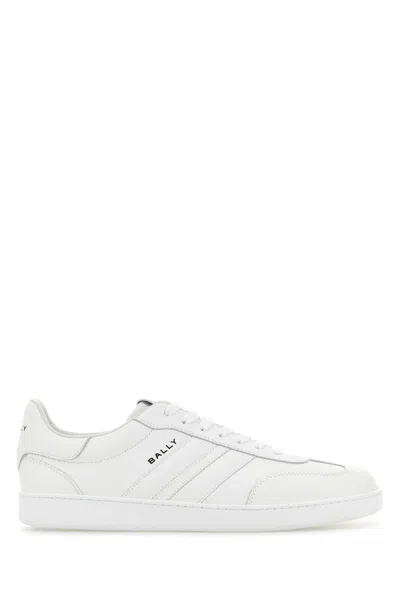 Bally White Leather Rivy Sneakers In White