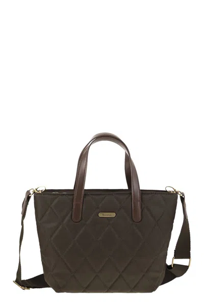 Barbour Mini Quilted Tote Bag In Black
