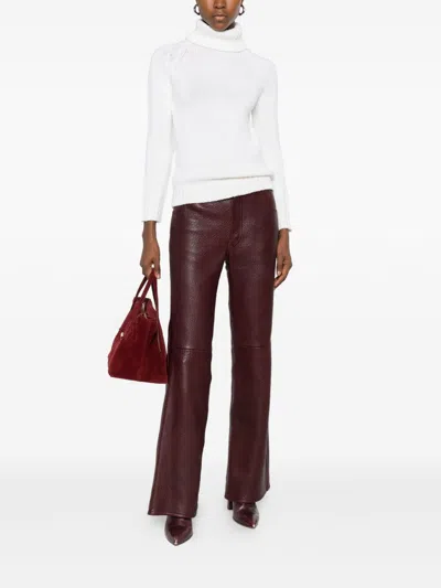 Base Milano Wool Turtle-neck Jumper In White