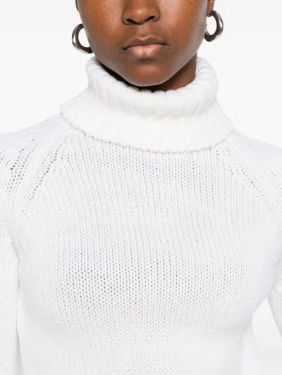 Base Milano Wool Turtle-neck Jumper In White