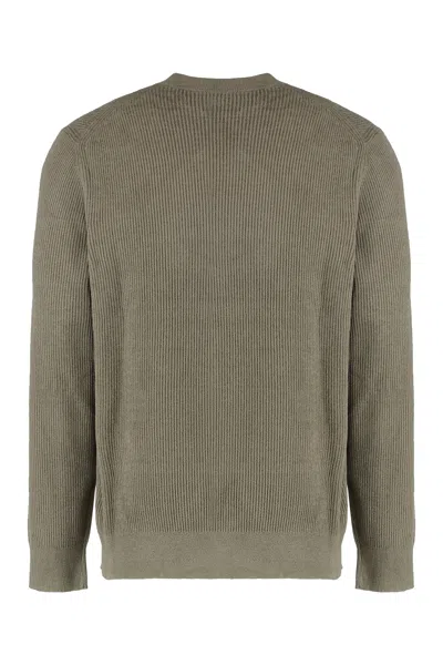 Hugo Boss Maglione Effetto Velluto A Coste Marrone In Blue