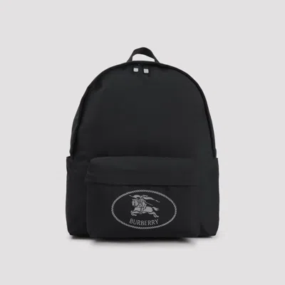 Burberry Black Backpack With Spacious Design And Padded Straps