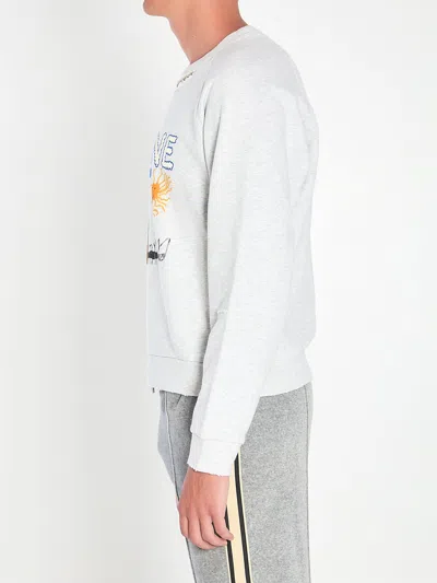 Celine Grey Loose Cotton Sweatshirt In White