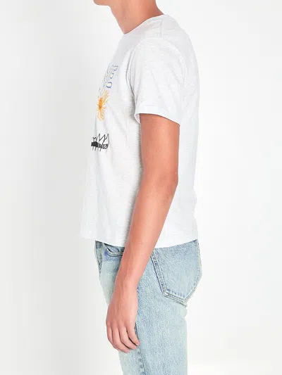 Celine Grey Regular Cotton T-shirt In White