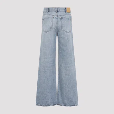 Celine Light Blue Jolene Cotton Jeans In Blue