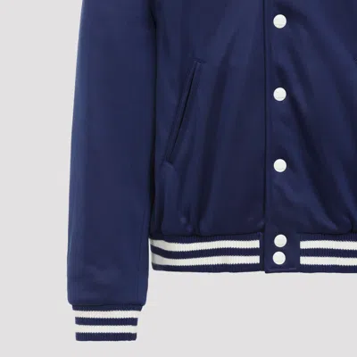 Celine Navy And Ecru Teddy Jacket In Double-face Jersey In Blue