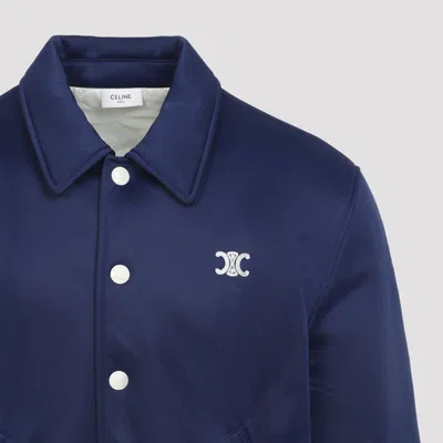 Celine Navy And Ecru Teddy Jacket In Double-face Jersey In Blue